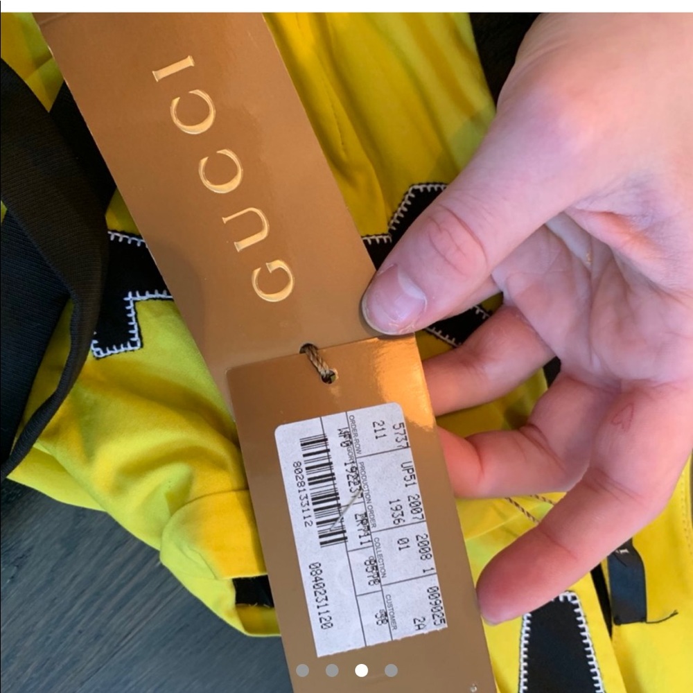 Gucci Yellow and Black Midi Dress - Picture 5 of 8
